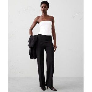 BANANA REPUBLIC FACTORY Women's Straight Ponte Pull-On Pant Size XL In Black